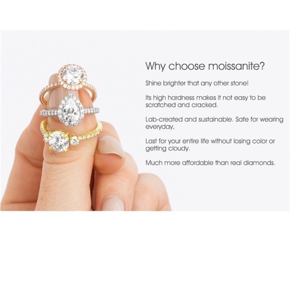 SOLD Certified 1ct t.w. Radiant Cut Moissanite Engagement Wedding Ring NEW - Picture 9 of 14